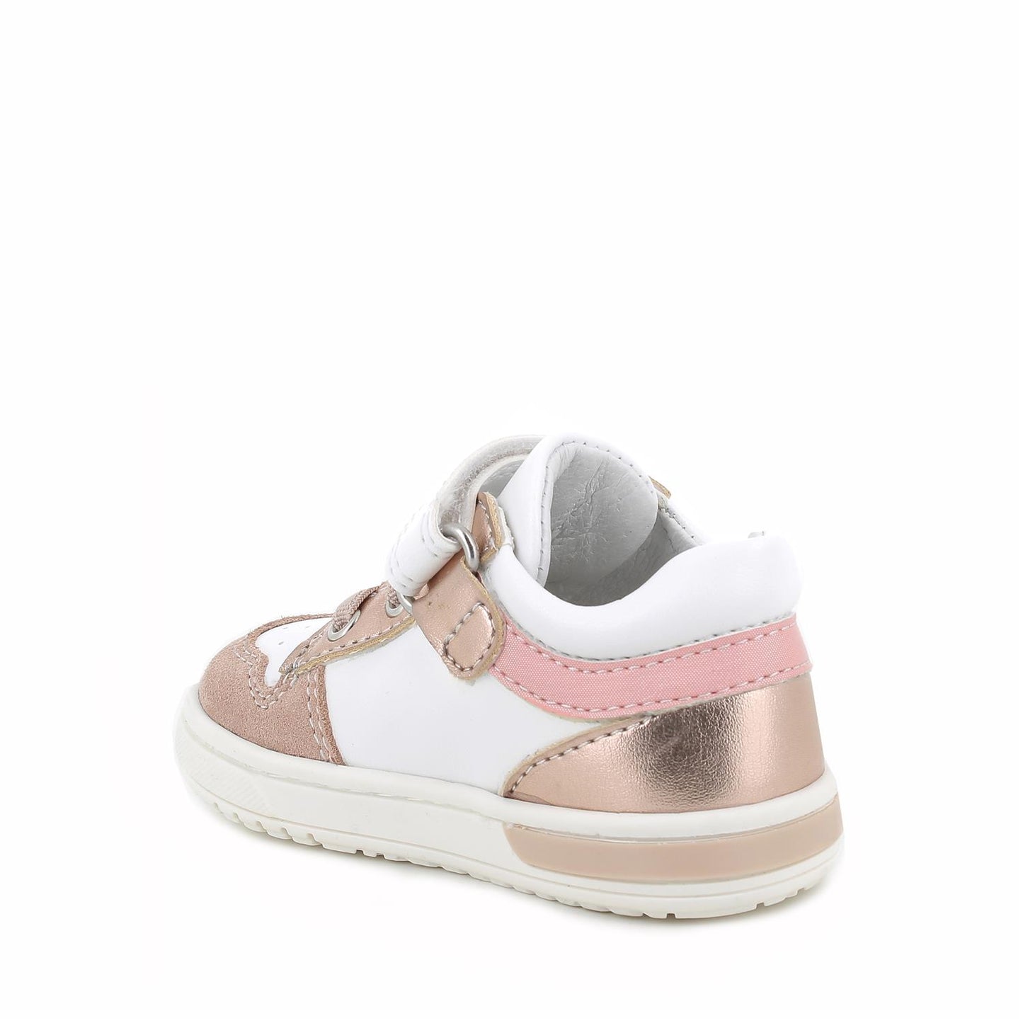 Sneakers da bambina bianco-skin