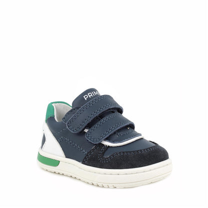 Sneakers da bambino blu-navy-bianco-verde