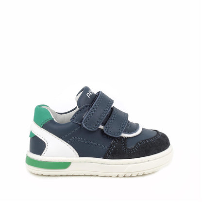 Sneakers da bambino blu-navy-bianco-verde
