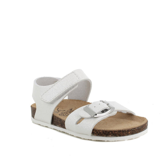 Sandali da bambina bianco perlato