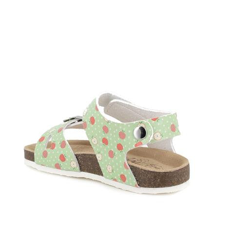 Sandali da bambina verde mela-rosso