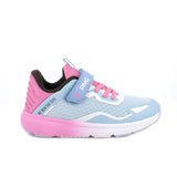 Sneakers da bambina celeste-fuxia