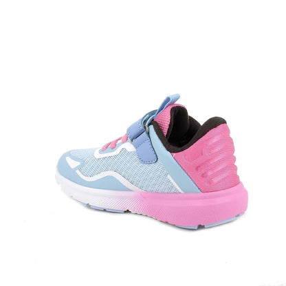 Sneakers da bambina celeste-fuxia