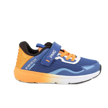 Sneakers da bambino navy-arancione