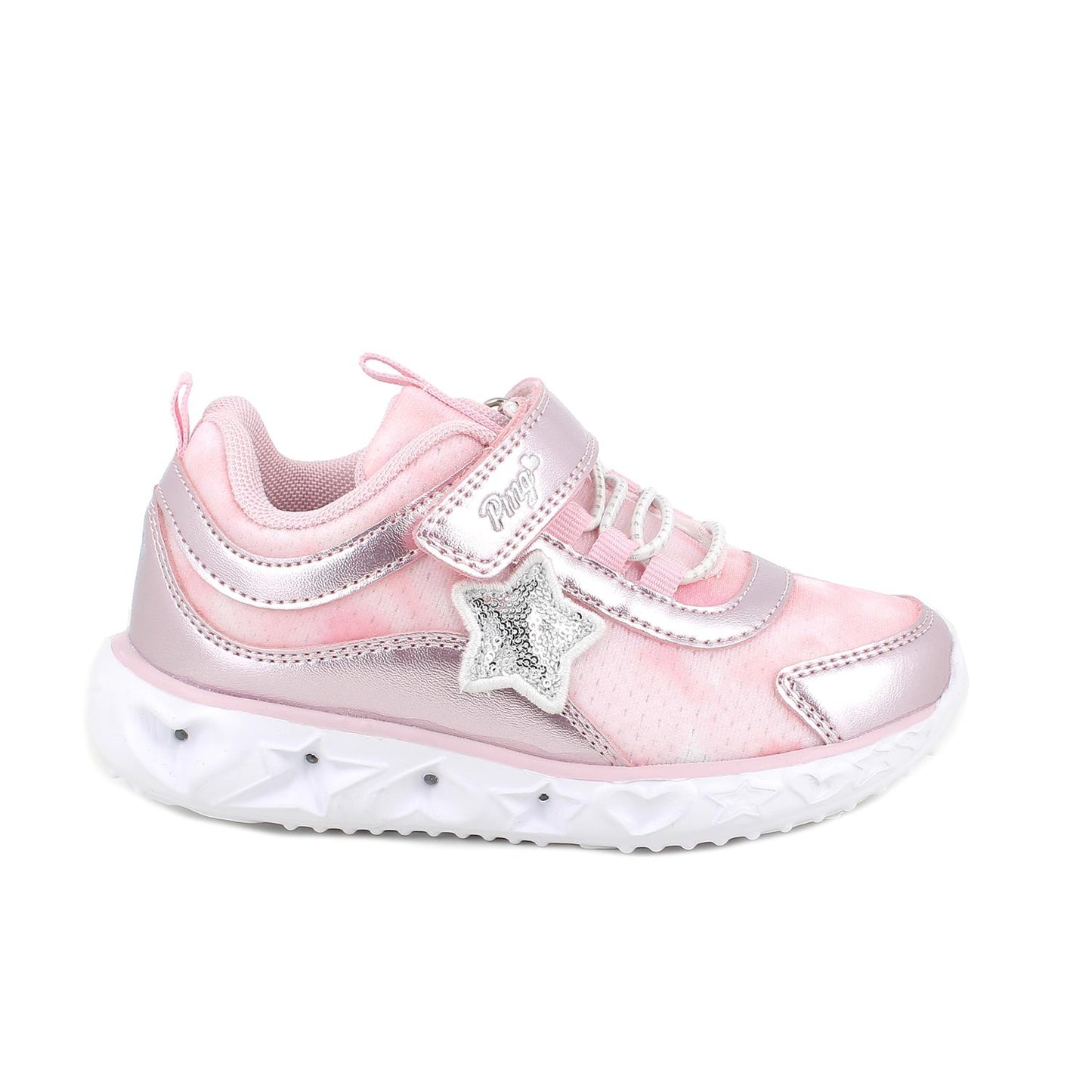 Sneakers da bambina rosa-rame
