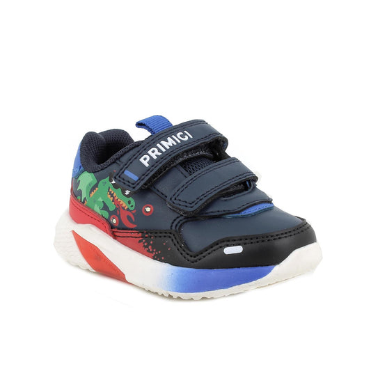 Sneakers da bambino blu con strap