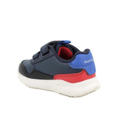 Sneakers da bambino blu con strap
