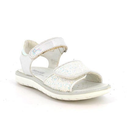 Sandali da bambina bianco e celeste