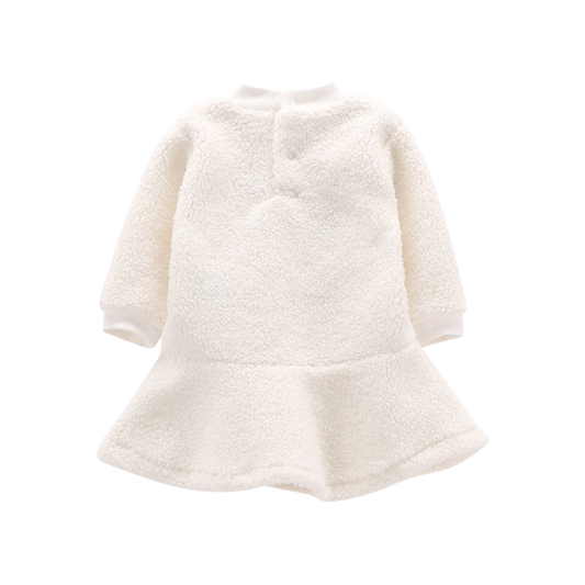 Abito natalizio in pelliccetta per neonata