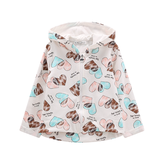 Felpa full-zip con cappuccio per bambina