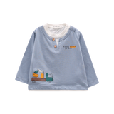T-shirt a maniche lunghe effetto 2-in-1 per bambino