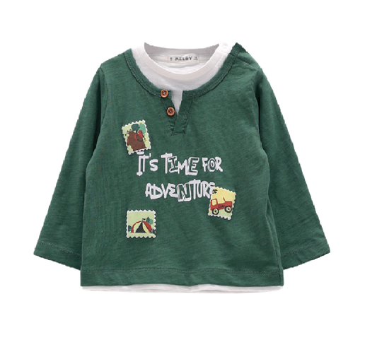 T-shirt fantasia bosco per bambino
