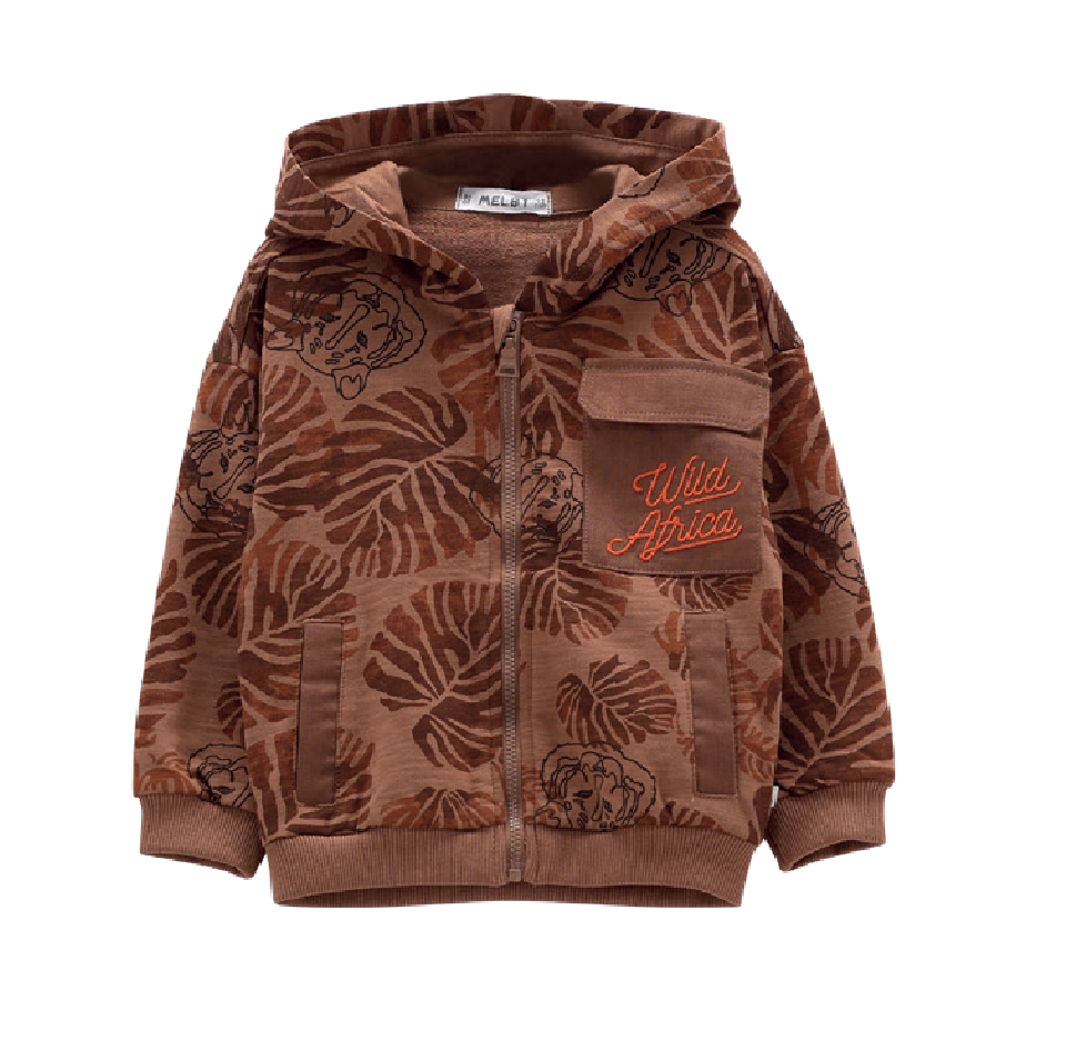 Felpa con zip e cappuccio per bambino