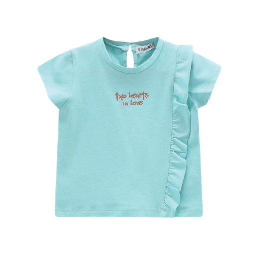 T-shirt con volant per bambina