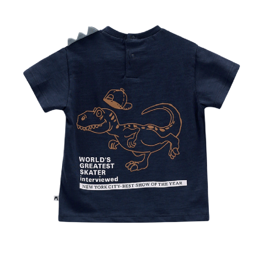 T-shirt con stampa e applicazioni