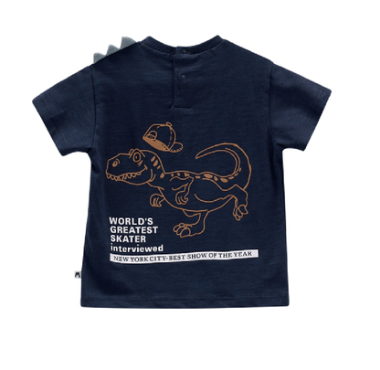 T-shirt con stampa e applicazioni