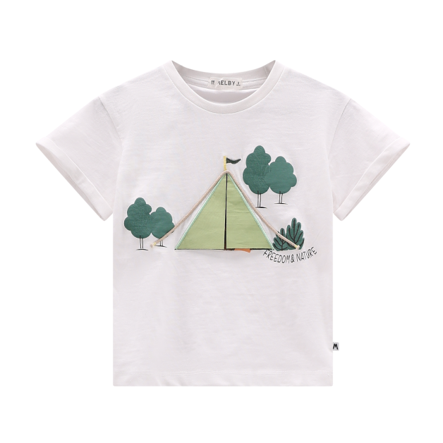 T-shirt fantasia bosco per bambino