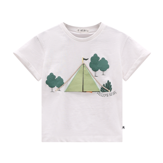 T-shirt fantasia bosco per bambino