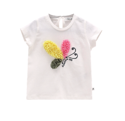 T-shirt con applicazione per bambina