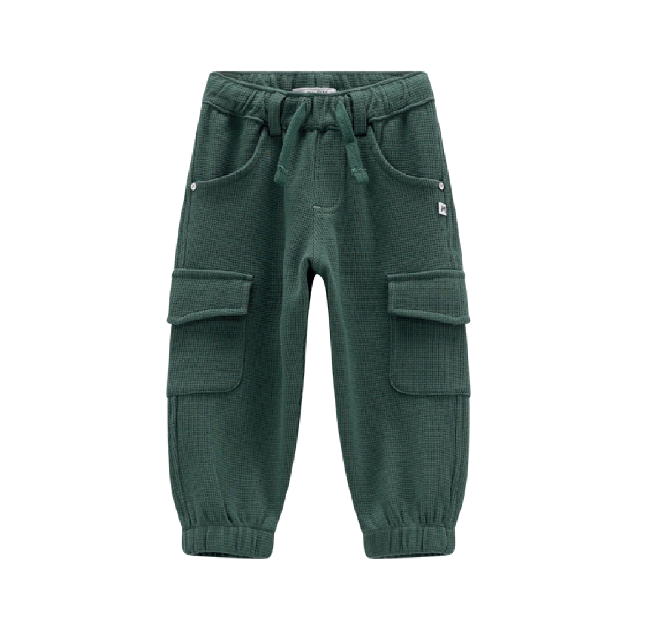 Pantalone bambino in tessuto Waffle