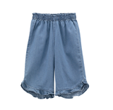 Pantalone lungo in chambray per bambina