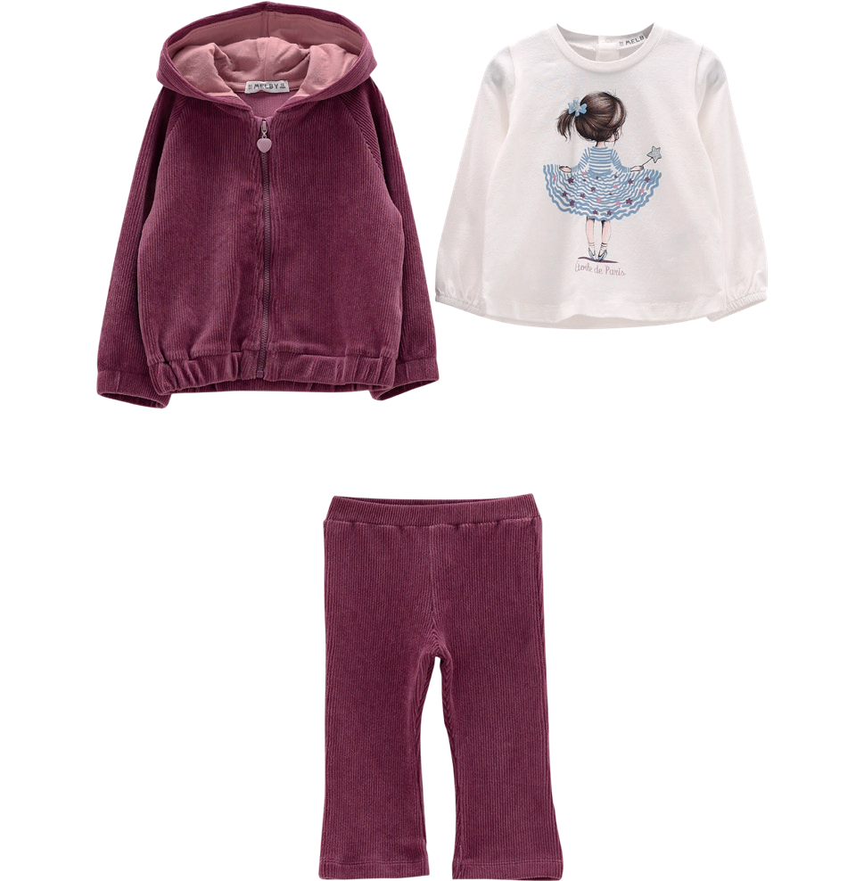 Completo 3 pezzi per bambina