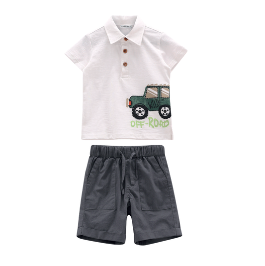 Completo polo e bermuda da bambino