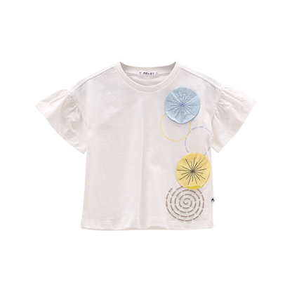 T-shirt con applicazioni per bambina