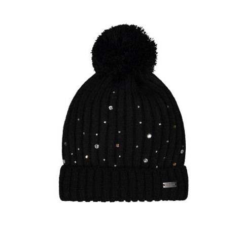 Berretto in tricot con strass bambina