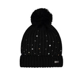Berretto in tricot con strass bambina