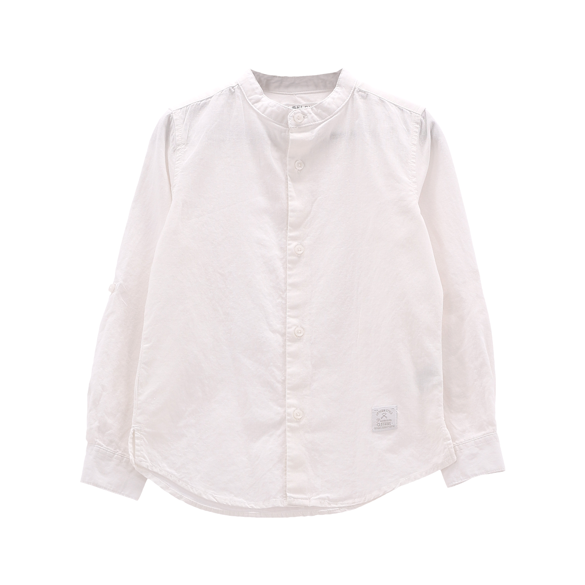Camicia in misto lino bianca