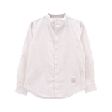 Camicia in misto lino bianca