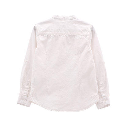 Camicia in misto lino bianca