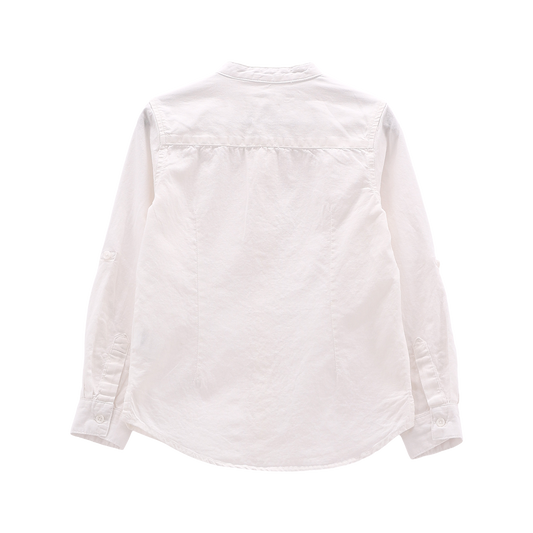 Camicia in misto lino bianca