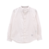 Camicia in misto lino bianca