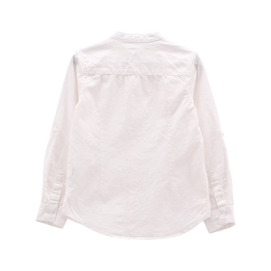 Camicia in misto lino bianca