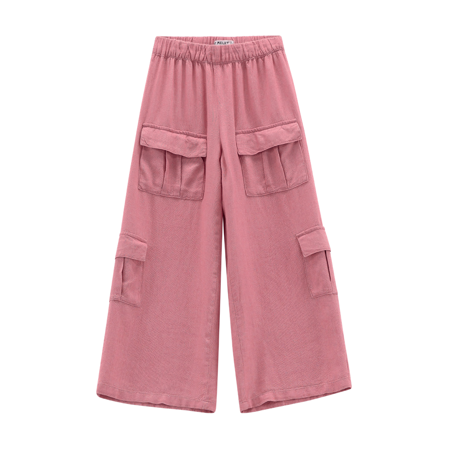 Pantaloni in misto Lino per ragazza