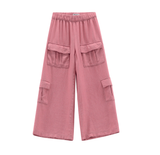 Pantaloni in misto Lino per ragazza