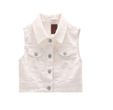 Gilet in denim stretch per ragazza