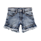 Short in bull denim stretch per bambina
