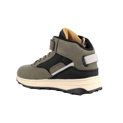 Sneakers da bambino verde con strap