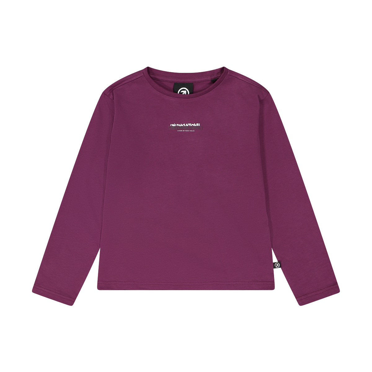 T-shirt girocollo a maniche lunghe per ragazza