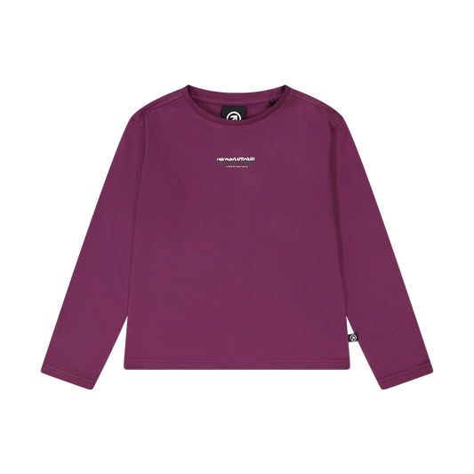 T-shirt girocollo a maniche lunghe per ragazza