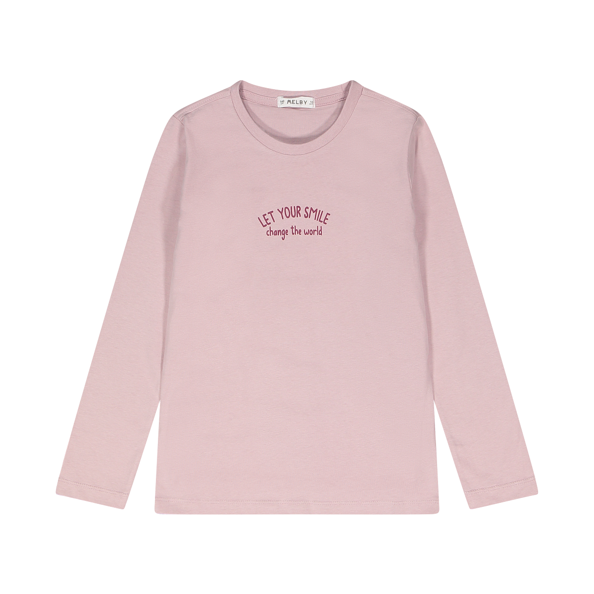 T-shirt girocollo a maniche lunghe per ragazza