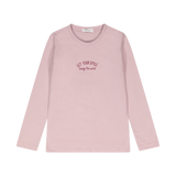 T-shirt girocollo a maniche lunghe per ragazza