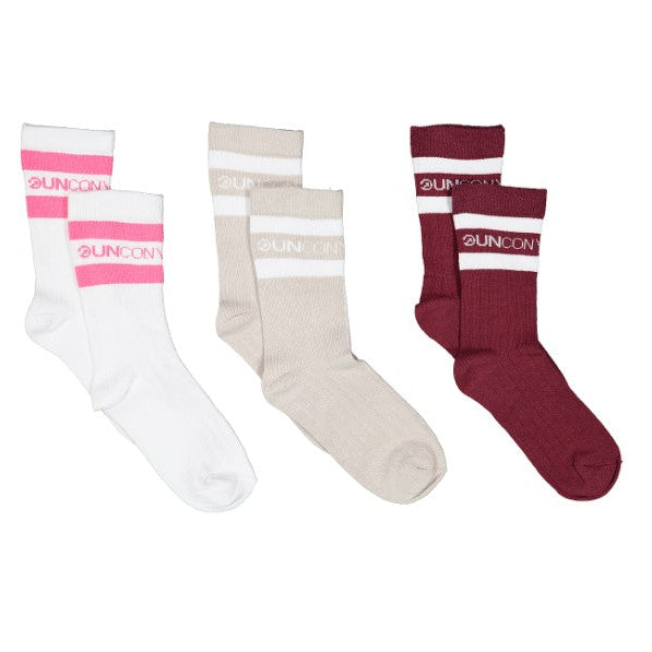Confezione tripack calzino alto a coste unisex
