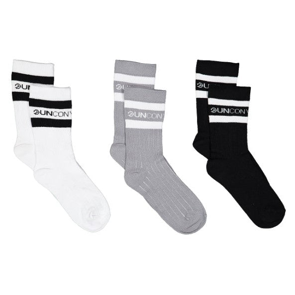 Confezione tripack calzino alto a coste unisex