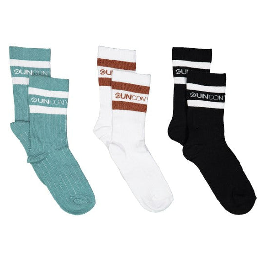 Confezione tripack calzino alto a coste unisex