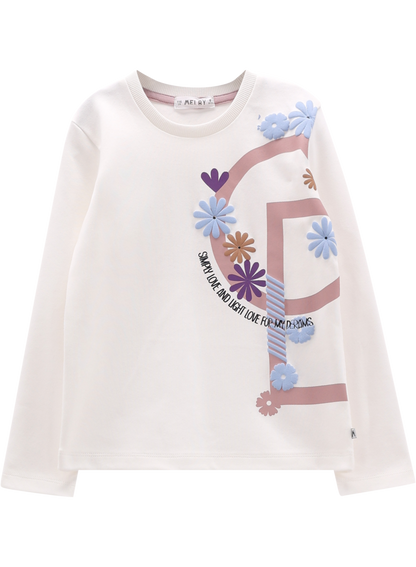 T-shirt a manica lunga per bambina