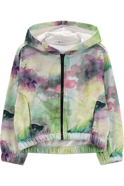 Felpa full-zip con cappuccio per bambina